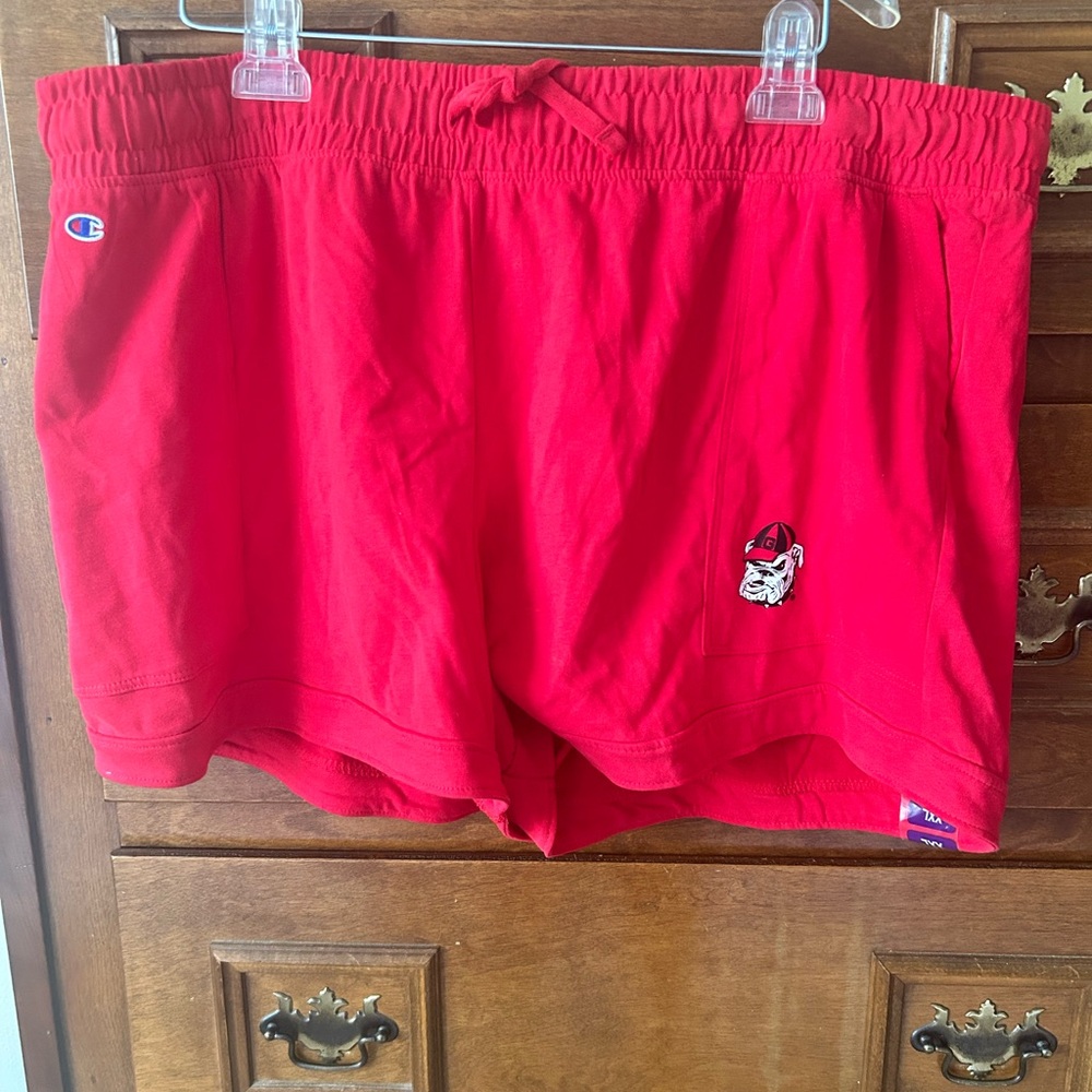 Georgia Bulldogs Champion Red Athletic Shorts